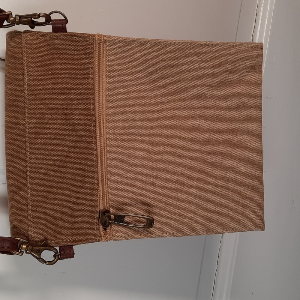 Crossbody Purse Bag Cotton Canvas Wishes Casual Leather Strap Urban Farm Casual - Picture 8 of 11